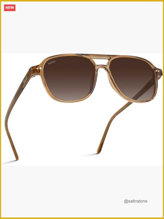 Polarized Aviator Sunglasses with Double Bridge, Crystal Copper Frame main image 5